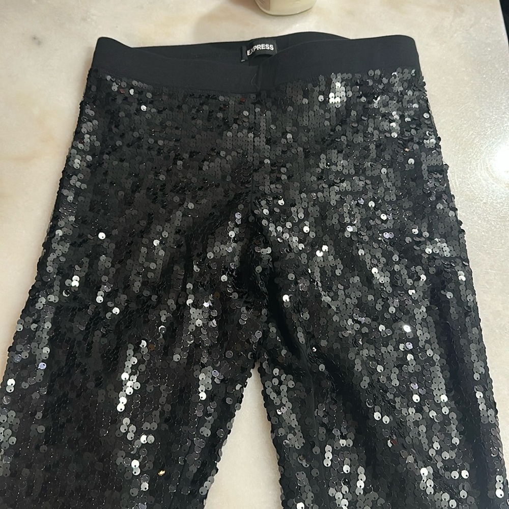 NWOT Express black sequin pants